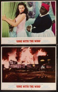 6w126 GONE WITH THE WIND 8 LCs R74 Clark Gable, Vivien Leigh, de Havilland, all-time classic!