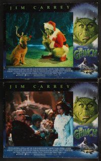 6w130 GRINCH 8 LCs '00 Jim Carrey, Dr. Seuss Christmas story directed by Ron Howard!