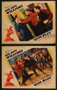 6w623 GUN PLAY 3 LCs '35 cool images of cowboy Guinn Big Boy Williams in action!