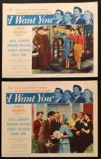 6w349 I WANT YOU 5 LCs '51 Dana Andrews, Dorothy McGuire, Farley Granger, Peggy Dow