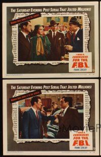 6w452 I WAS A COMMUNIST FOR THE FBI 4 LCs '51 Frank Lovejoy, red scare film noir!