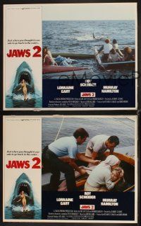 6w641 JAWS 2 3 int'l LCs '78 Roy Scheider, Lorraine Gary, just when you thought it was safe!