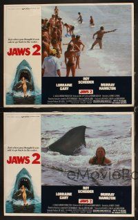 6w456 JAWS 2 4 LCs '78 crowd on beach watches Roy Scheider pointing gun at the ocean!