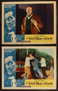 6w141 LAST MAN ON EARTH 8 LCs '64 AIP, Vincent Price is among the lifeless, vampires!