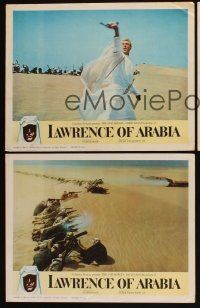 6w647 LAWRENCE OF ARABIA 3 LCs '63 David Lean classic, Peter O'Toole leading charge!