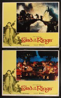 6w148 LORD OF THE RINGS 8 LCs '78 Ralph Bakshi cartoon from classic J.R.R. Tolkien novel!