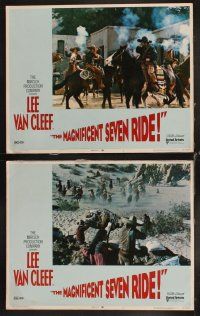 6w152 MAGNIFICENT SEVEN RIDE 8 LCs '72 cowboy Lee Van Cleef, Stefanie Powers, western sequel!