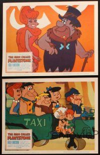 6w359 MAN CALLED FLINTSTONE 5 LCs '66 Hanna-Barbera, Fred, Barney, cartoon spy spoof!