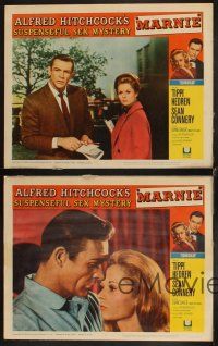 6w476 MARNIE 4 LCs '64 Alfred Hitchcock, great images of Sean Connery & Tippi Hedren!