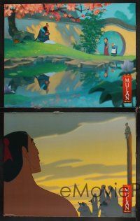 6w482 MULAN 4 LCs '98 Walt Disney Ancient China cartoon, great images!