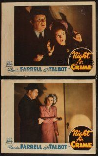 6w666 NIGHT FOR CRIME 3 LCs '43 Glenda Farrell, Lyle Talbot, it's gay and ghoulish!
