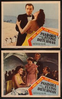 6w674 PANDORA & THE FLYING DUTCHMAN 3 LCs '51 great imags of James Mason & pretty Ava Gardner!