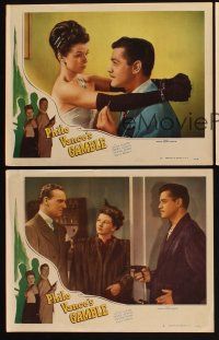 6w677 PHILO VANCE'S GAMBLE 3 LCs '47 Alan Curtis in title role w/sexy Terry Austin, film noir!