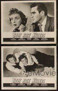 6w495 PRIVATE HELL 36 4 LCs R58 Ida Lupino, Steve Cochran, directed by Siegel, Baby Face Killers!