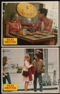 6w382 TAXI DRIVER 5 LCs '76 Robert De Niro & Jodie Foster in diner, Cybill Shepherd!