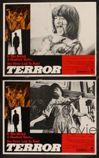 6w529 TERROR 4 LCs '79 English horror, it was buried a hundred years ago but never laid to rest!