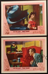 6w531 THIEF 4 LCs '52 Ray Milland & Rita Gam filmed entirely without any dialogue!