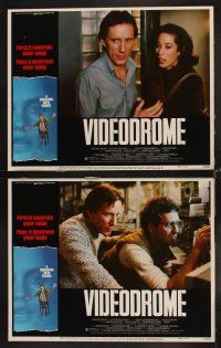 6w237 VIDEODROME 8 LCs '83 David Cronenberg, James Woods, Debbie Harry, horror sci-fi!