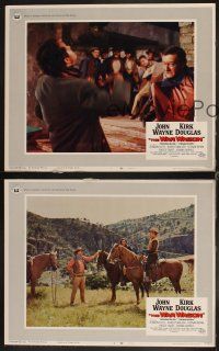 6w724 WAR WAGON 3 LCs '67 cowboys John Wayne & Kirk Douglas, western armored stagecoach action!
