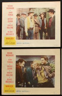 6w282 WARLOCK 7 LCs '59 cowboys Henry Fonda & Richard Widmark, Anthony Quinn!
