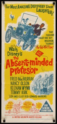 6y460 ABSENT-MINDED PROFESSOR Aust daybill '61 Walt Disney, Flubber, Fred MacMurray in title role!