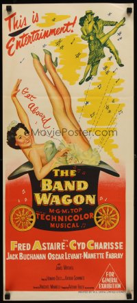 6y471 BAND WAGON Aust daybill '53 art of Fred Astaire & sexy Cyd Charisse showing her legs!