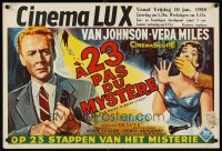 6y655 23 PACES TO BAKER STREET Belgian '56 cool artwork of Van Johnson & scared Vera Miles!