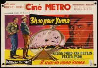 6y656 3:10 TO YUMA Belgian '57 art of Glenn Ford & Van Heflin, from Elmore Leonard's story!