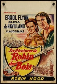 6y660 ADVENTURES OF ROBIN HOOD Belgian R50s Errol Flynn as Robin Hood, Olivia De Havilland