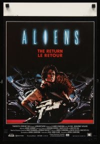 6y664 ALIENS Belgian '86 James Cameron, classic image of Sigourney Weaver holding Carrie Henn!
