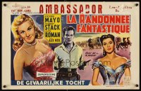 6y716 GREAT DAY IN THE MORNING Belgian '56 Wik art of Robert Stack, sexy Virginia Mayo & Roman!