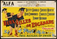 6y726 HOW TO BE VERY, VERY POPULAR Belgian '55 sexy students Betty Grable & Sheree North!