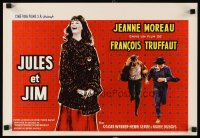 6y732 JULES & JIM Belgian '62 Francois Truffaut's Jules et Jim, Jeanne Moreau, Oskar Werner