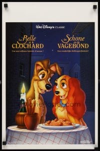 6y739 LADY & THE TRAMP Belgian R80s Walt Disney romantic canine dog classic cartoon!