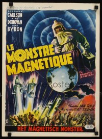 6y747 MAGNETIC MONSTER Belgian '53 cosmic Frankenstein will swallow the Earth!