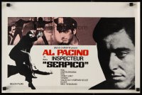 6y775 SERPICO Belgian R70s cool close up image of Al Pacino, Sidney Lumet crime classic!