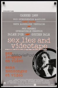 6y778 SEX, LIES, & VIDEOTAPE Belgian '89 Andie MacDowell, Steven Soderbergh directed!