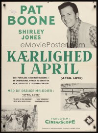 6y560 APRIL LOVE Danish '58 images of Pat Boone & sexy Shirley Jones!