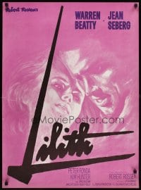 6y611 LILITH Danish '66 Warren Beatty, before Eve, there was evil, and her name was Jean Seberg!