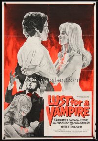 6y211 LUST FOR A VAMPIRE English 1sh R70s sexy devils in female bodies with the kiss of death!
