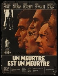 6y226 MURDER IS A MURDER French 23x32 '72 cool image of all five stars by Landi!