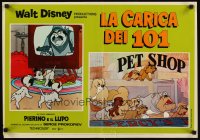 6y421 ONE HUNDRED & ONE DALMATIANS Italian photobusta R79 classic Disney canine family cartoon!