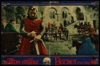 6y388 BECKET Italian photobusta '64 Richard Burton in the title role, Peter O'Toole, John Gielgud