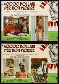6y396 GAMBLER set of 8 Italian photobustas '75 gambler James Caan owes the mob $44,000!