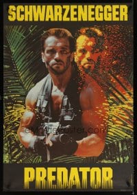 6y329 PREDATOR Polish 27x38 '89 Arnold Schwarzenegger, Carl Weathers, Jesse Ventura, sci-fi!