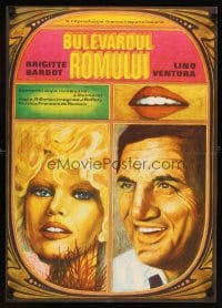 6y007 RUM RUNNERS Romanian '72 different art of sexy Brigitte Bardot & Lino Ventura by Desideriu!