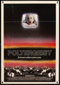 6y008 POLTERGEIST South African '82 Tobe Hooper, classic, they're here, Heather O'Rourke inTV!