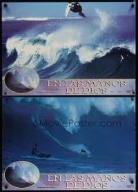 6y129 IN GOD'S HANDS set of 2 Spanishs '98 Zalman king surfing movie, cool images of surfers!