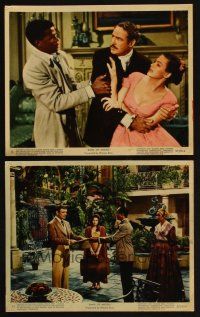 6z898 BAND OF ANGELS 2 color 8x10 stills '57 Clark Gable, beautiful slave mistress Yvonne De Carlo!