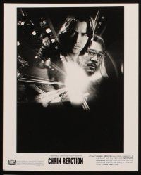 6z476 CHAIN REACTION 9 8x10 stills '96 action images of Keanu Reeves, Morgan Freeman!